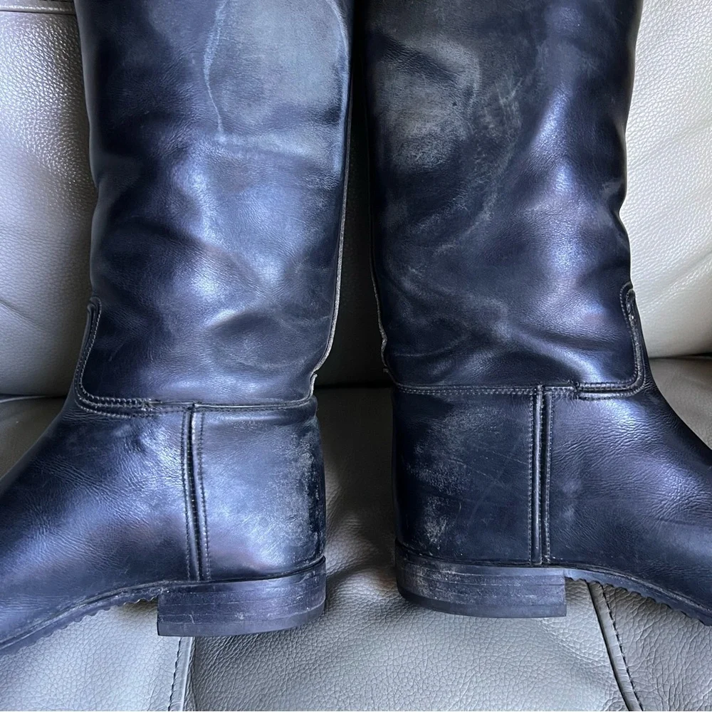Vtg E Vogel Bespoke Equestrian Custom Made Leather Riding Boots Sz 6 - 6.5 Black